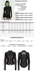 WY-1891PDF Edgy Black Faux Leather Punk Jackets Cyber Goth Style