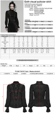 WY-1895CCF Victorian Lace Gothic Shirts Long Sleeve High Neck Blouse