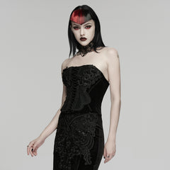 WY-1909SYF Exquisite Floral Gothic Corset with Adjustable Lace-Up Back