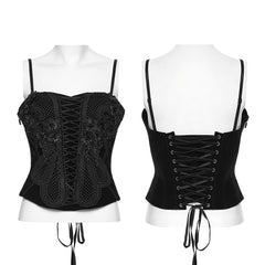 WY-1909SYF Exquisite Floral Gothic Corset with Adjustable Lace-Up Back