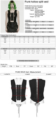 WY-1920MJF Edgy Lace-Up Black Punk Vests Gothic Style
