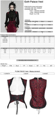 WY-1923MJF Gothic Vest Black Lace Brocade Steampunk Victorian Corset Top