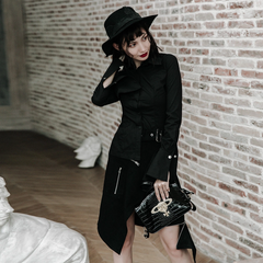 OPY-244CCF PUNK RAVE daily life black fashion designer lady casual blouse?-??Punk Rave Clothing