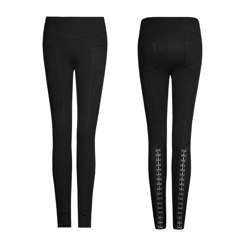 PK-102 Super Slim Multiple Segmentation Split Ends Tights Punk Pants?-??Punk Rave Clothing