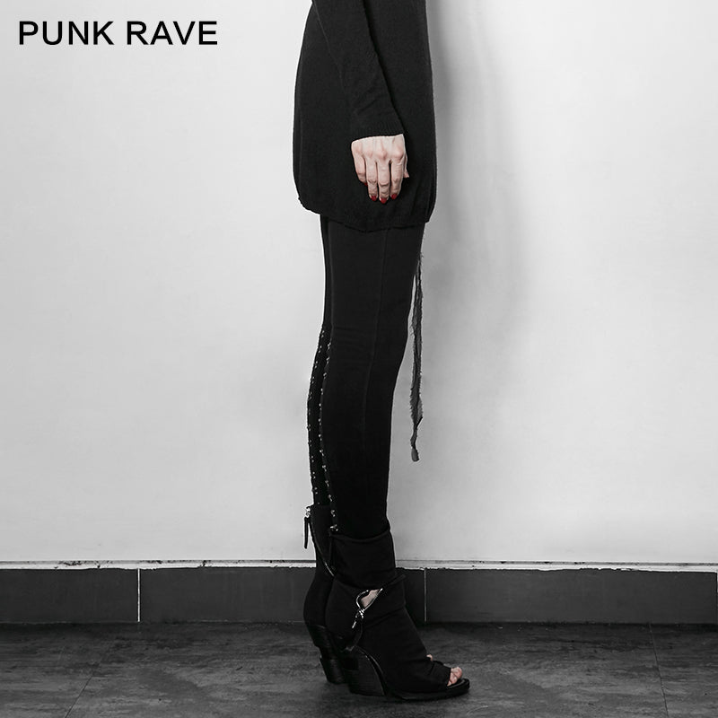 PK-102 Super Slim Multiple Segmentation Split Ends Tights Punk Pants?-??Punk Rave Clothing