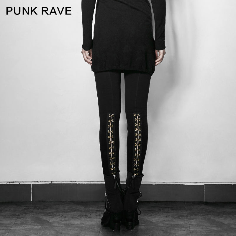 PK-102 Super Slim Multiple Segmentation Split Ends Tights Punk Pants?-??Punk Rave Clothing