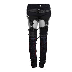 K-215 Latest Detachable Slim Formal Two Wear Punk Pants