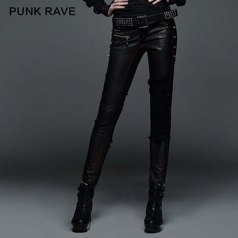 K-218 Vintage Bronze Club Wear Sexy Hot Punk Pants