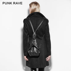 PY-169 Stylish Personality Shoulder Pad Polyester black Punk Coat With High Neck -  Punk Rave Clothing