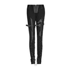 K-227 Latest Fashion Sexy Slim Lace Up Skinny Gothic Pants For Women