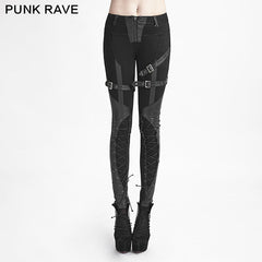 K-227 Latest Fashion Sexy Slim Lace Up Skinny Gothic Pants For Women