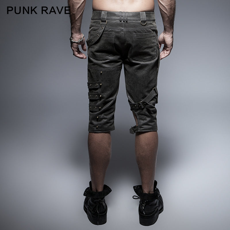 K-242 Spring Unique Designs black Rock Slim Punk Pants