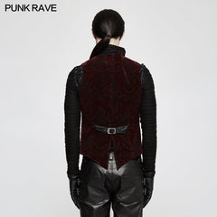 Y-813 High Quality Velvet Printing Gothic Vest For Men