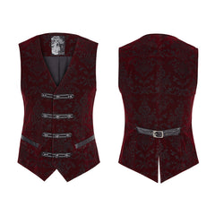 Y-813 High Quality Velvet Printing Gothic Vest For Men