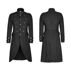 Y-808 Military Uniform Striped Punk Jacket Medium Style?-??Punk Rave Clothing