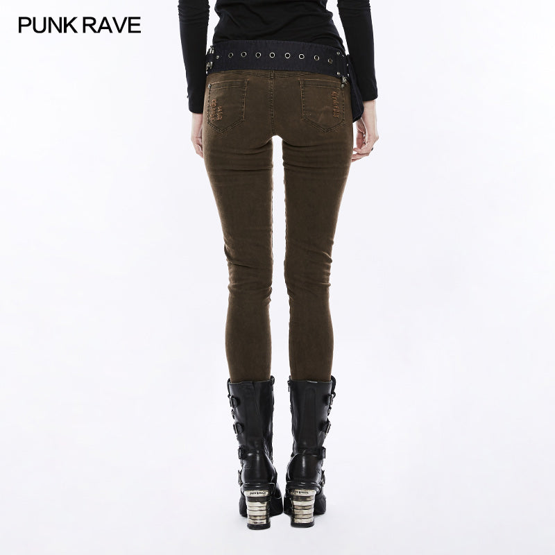 OK-310 Daily Personality Military Uniform Punk Pants