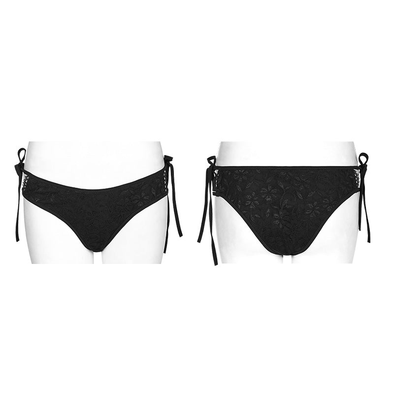 WS-249 High Elastic Gothic Accessories Lace Sexy Swimwear Bottom