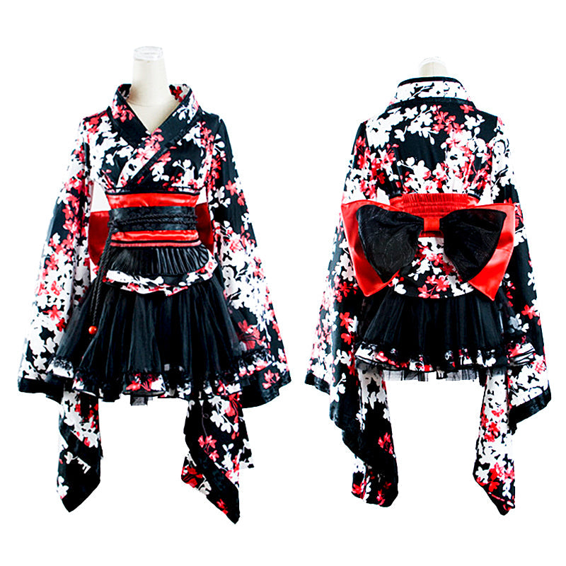 LQ-001 Knee-length Cute Kimono Lolita Dress For Girls