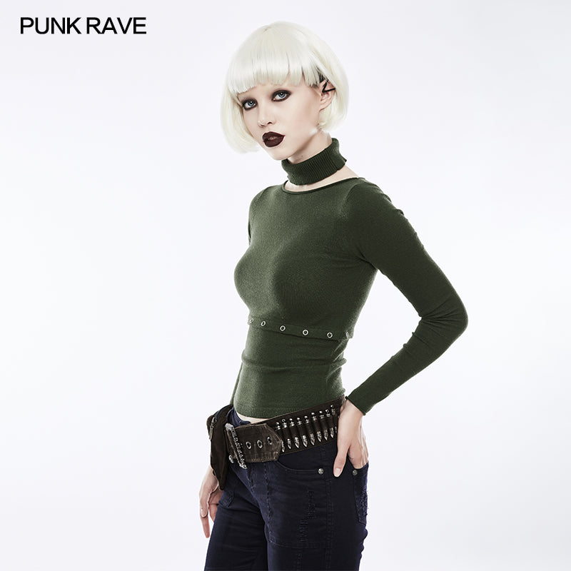 WS-245 Personality Punk Accessory Removable Belt With Vertical Bag