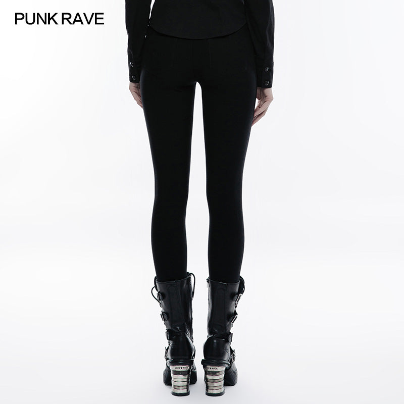 OPK-176 Skinny Slimming Punk Pants High Elastic Leggings