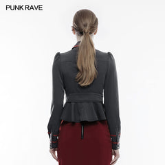 WY-824 Military Uniform Long Sleeve Shirt Soft Woven Fabric Jacket -  Punk Rave Clothing