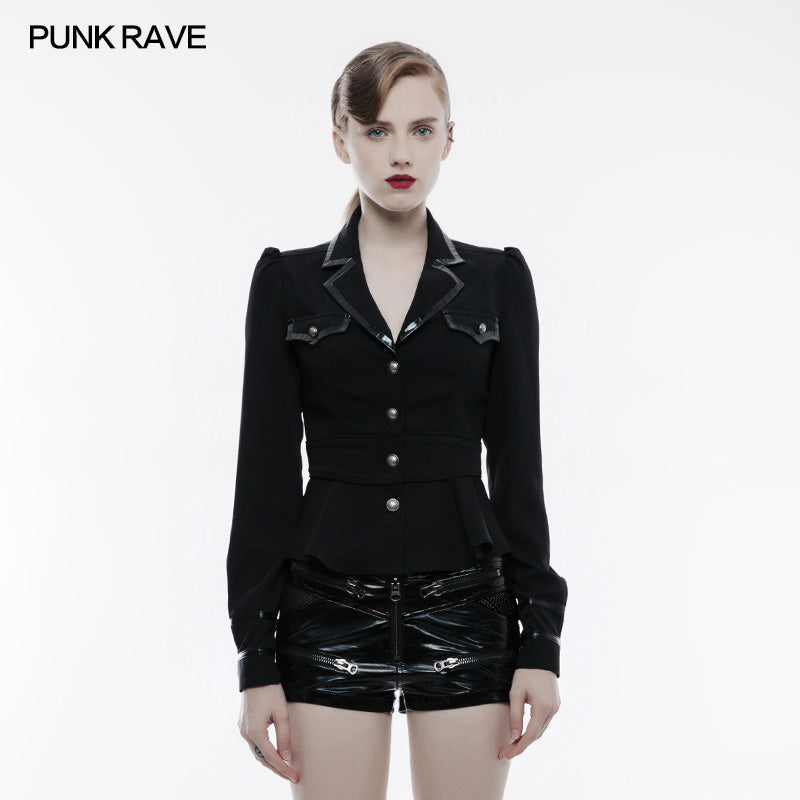 WY-824 Military Uniform Long Sleeve Shirt Soft Woven Fabric Jacket -  Punk Rave Clothing