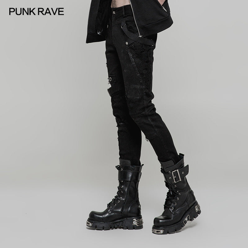 WK-319 Personality Vintage Trousers Punk Pants For Men