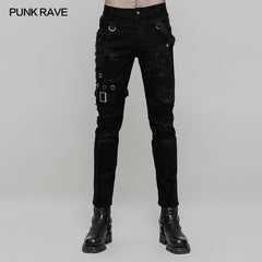 WK-319 Personality Vintage Trousers Punk Pants For Men