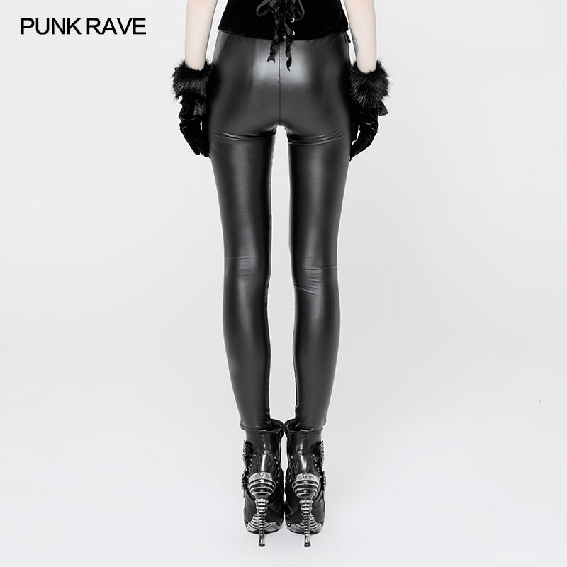 WK-328 Vampire Sweet Love Leather Gothic Leggings