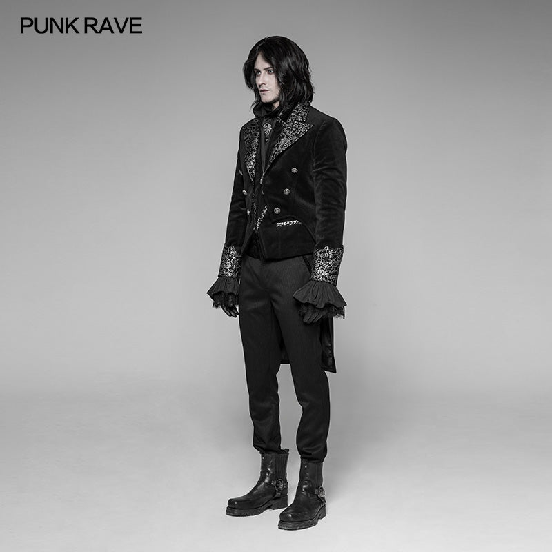 WY-947 Gothic Gorgeous Velvet Swallowtail Coat Jacket?-??Punk Rave Clothing
