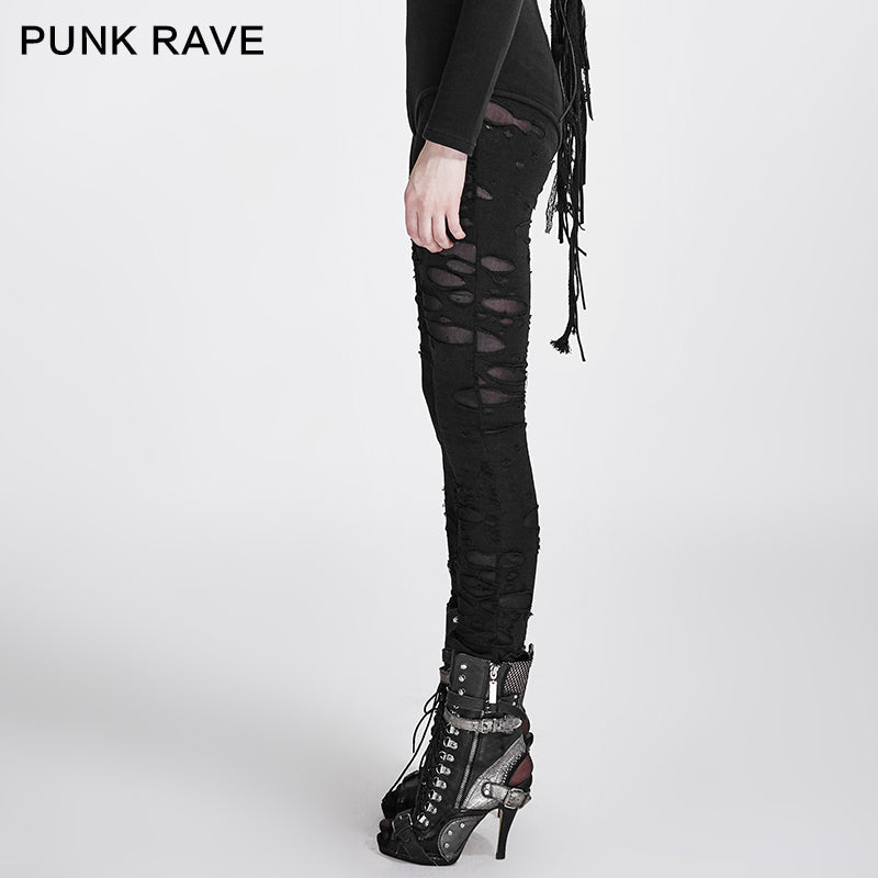 Hot Sale K-099 Broken Mesh For Women Gothic Pants/leggings