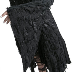 M-025 Women Punk Style Lace Gothic black Long Sweater