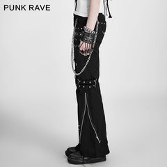 Leg Hypertrophy K-028 Latest Fashion Loose Zipper Motocross Punk Pants