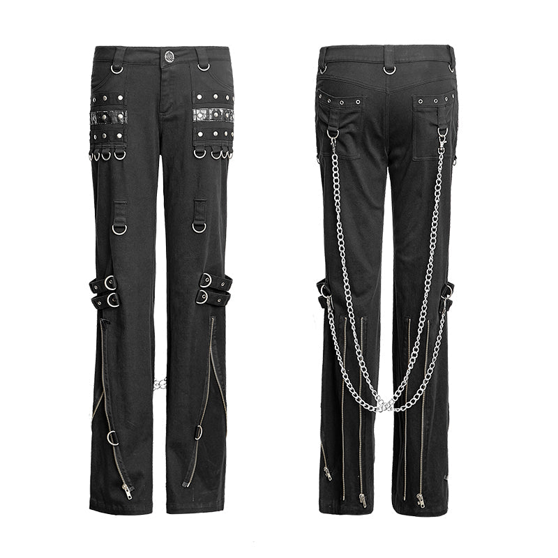 Leg Hypertrophy K-028 Latest Fashion Loose Zipper Motocross Punk Pants