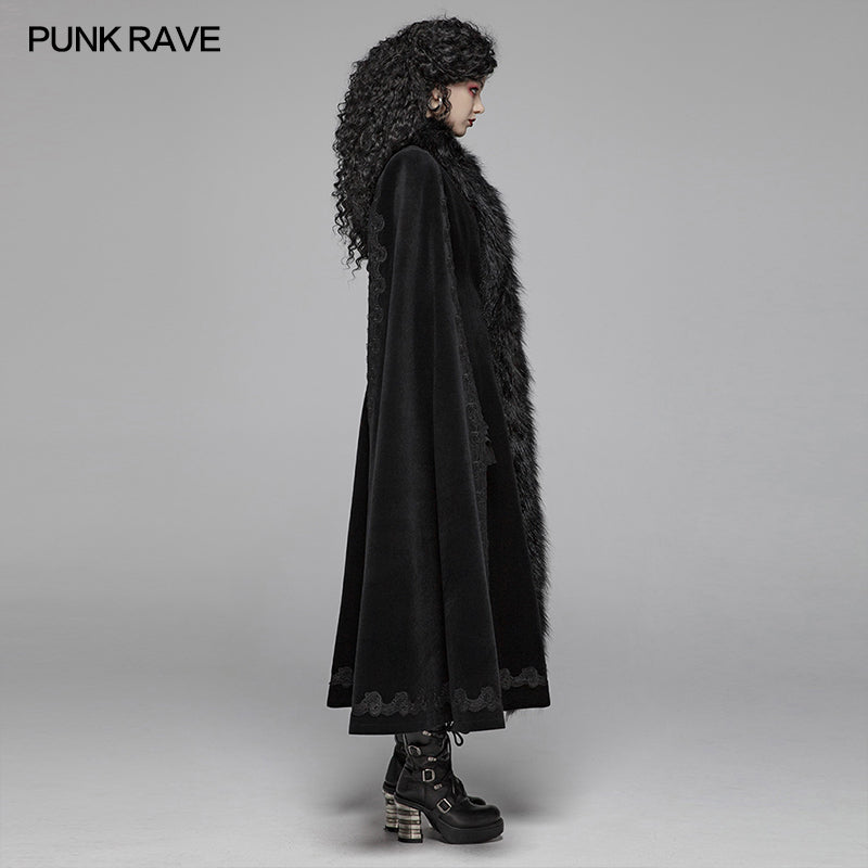 WY-1035 Gothic Vintage Gorgeous Long Coat V-neck Cloak For Women