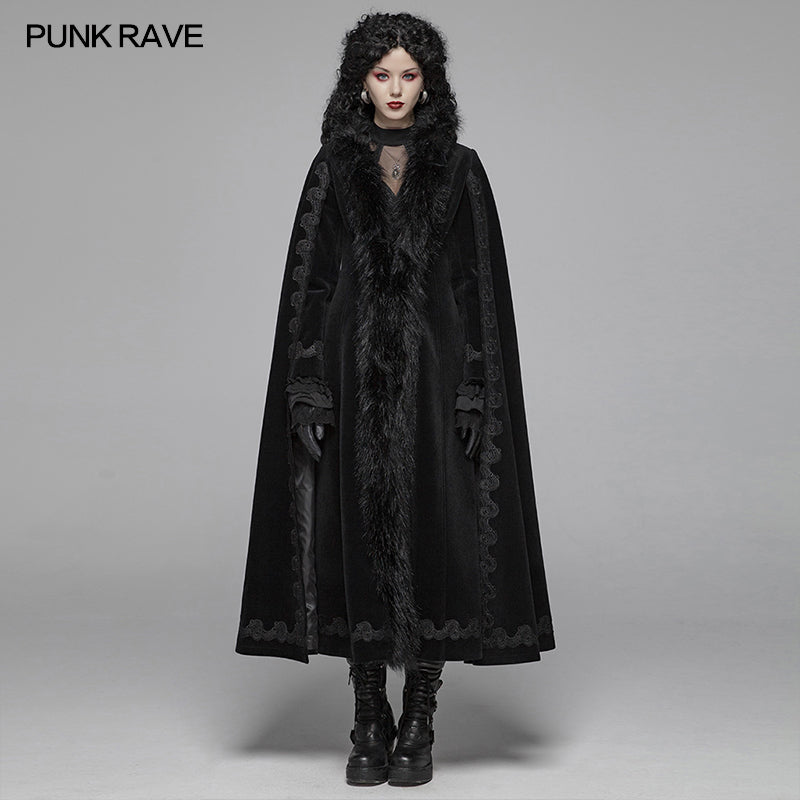 WY-1035 Gothic Vintage Gorgeous Long Coat V-neck Cloak For Women