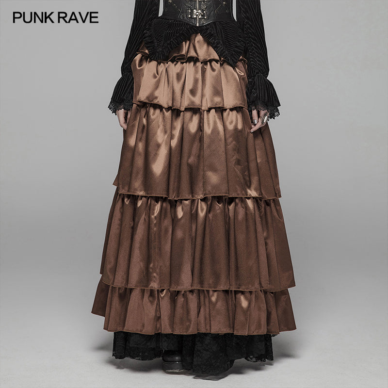 WQ-428 Gothic Multi Layered Dress With Elastic Band?-??Punk Rave Clothing