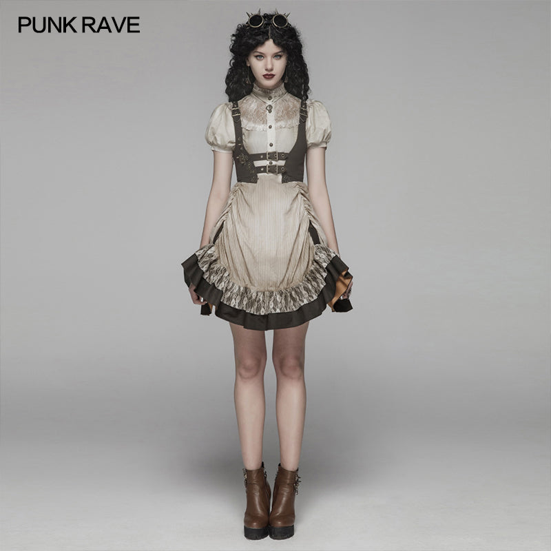 WQ-424 Steam Punk Lolita Dress With Lace-up Back?-??Punk Rave Clothing