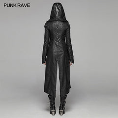 WY-1039 Punk Long Sleeve Hooded Long Jacket -  Punk Rave Clothing
