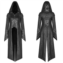 WY-1039 Punk Long Sleeve Hooded Long Jacket -  Punk Rave Clothing
