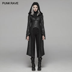 WY-1039 Punk Long Sleeve Hooded Long Jacket -  Punk Rave Clothing