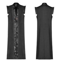 WY-1099 Men Vintage Long Waistcoat Dark Loose Vest -  Punk Rave Clothing