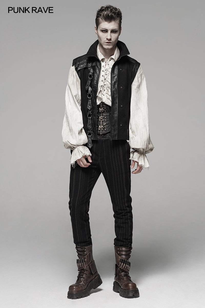 WY-1094MJM Steampunk Retro Vest?-??Punk Rave Clothing