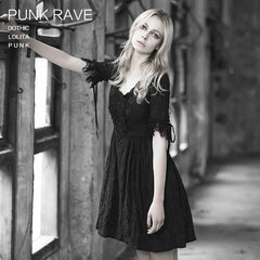 Q-233 Short Sleeves Old White Long Gothic Dresses?-??Punk Rave Clothing