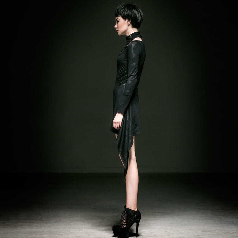 Q-241 black Cotton Lady Latest Irregular Party Gothic Dresses?-??Punk Rave Clothing