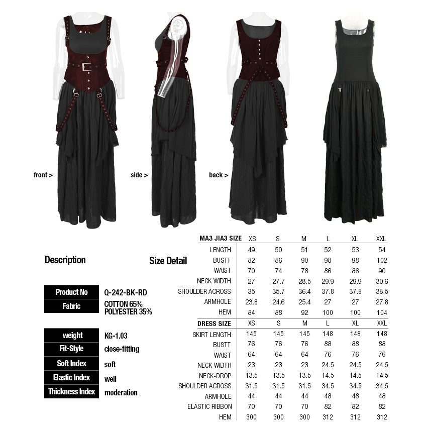 Q-242 High Quality White Steampunk Long Lace Punk Dress?-??Punk Rave Clothing
