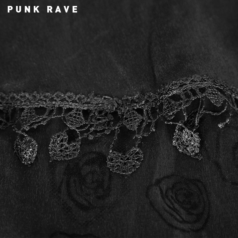 Q-246 Spring New Fashion High Waist black Evening Gothic Skirt?-??Punk Rave Clothing