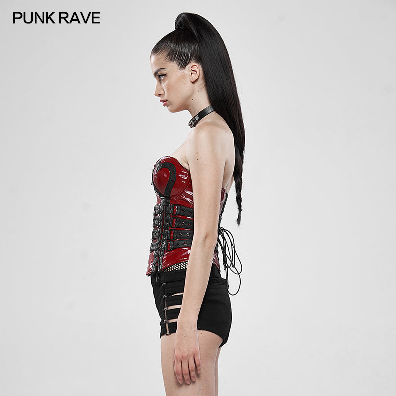 WY-1115SYF Love and Imprisonment Heavy Metal Heart-Shaped Corset?-??Punk Rave Clothing