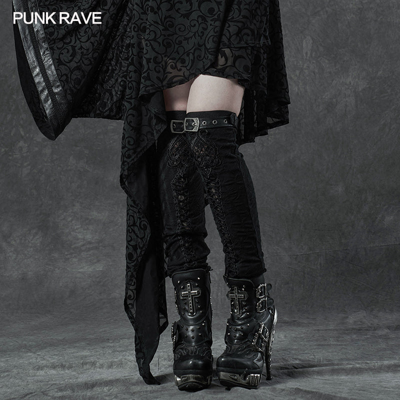 WS-399JTF Gorgeous Gothic leg warmer?-??Punk Rave Clothing