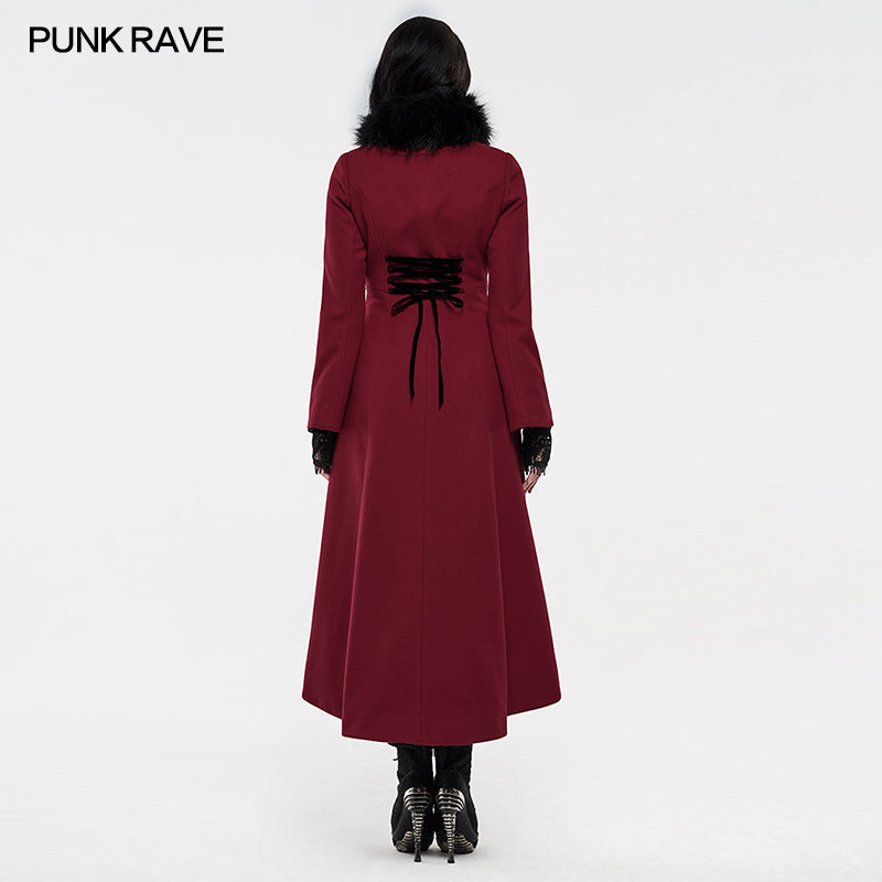 WY-1214LCF gothic embroideredlong coat -  Punk Rave Clothing